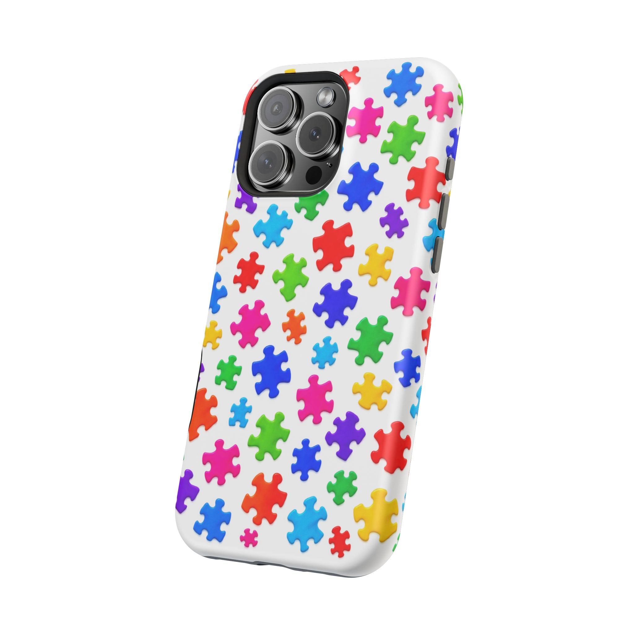 Autism Puzzle Pattern Magnetic Impact-Resistant Phone Case