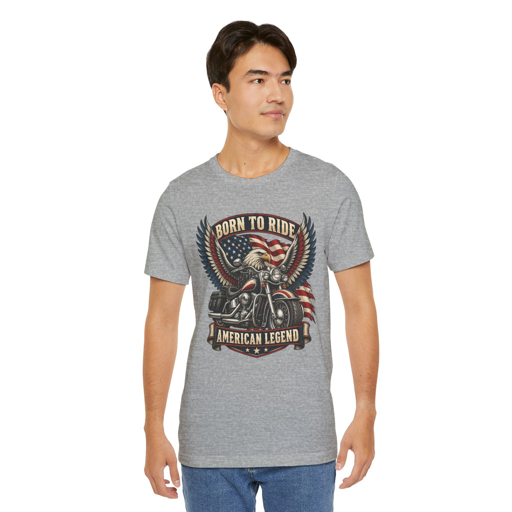 Born to Ride Eagle Motorcycle Tee — American Legend Patriotic T-Shirt