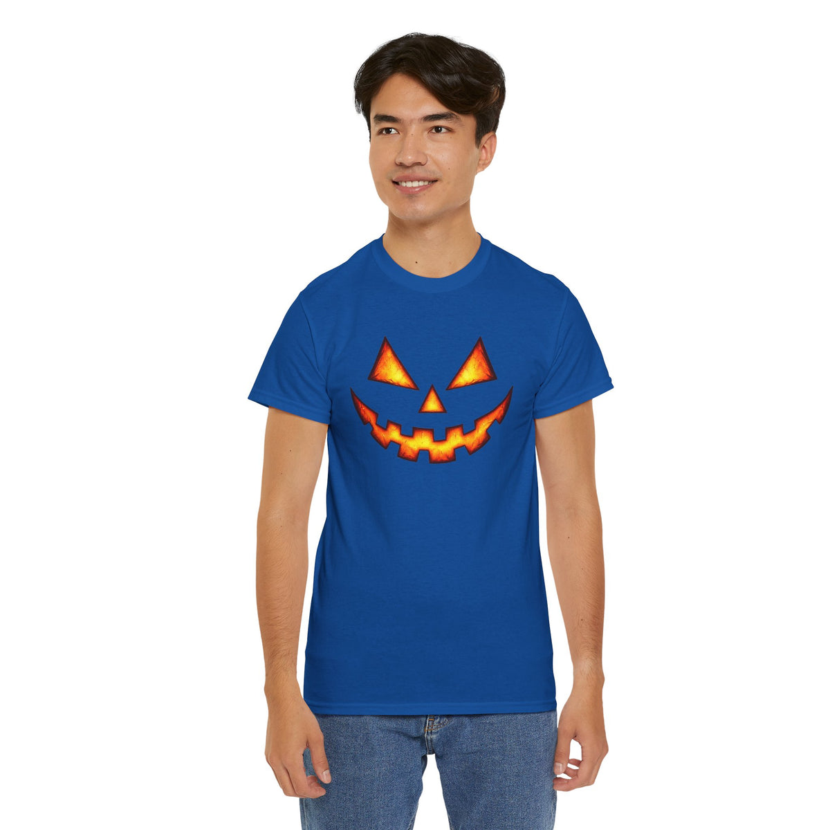Jack-O'-Lantern Pumpkin Scary Face T-Shirt — Halloween Horror Costume Tee