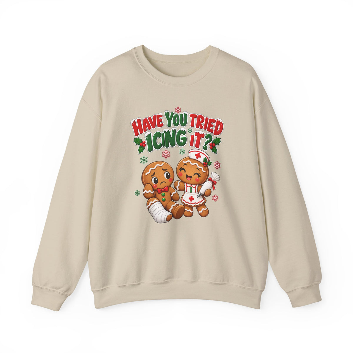 Have You Tried Icing It? Gingerbread Couple Christmas Sweatshirt