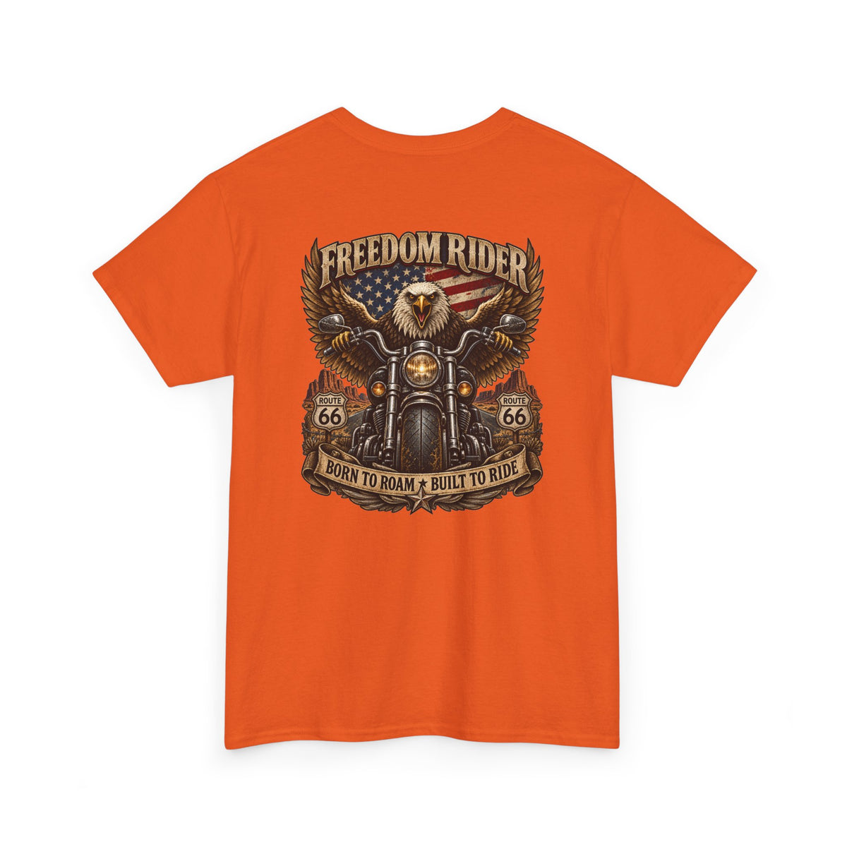 Freedom Rider Motorcycle T‑Shirt — Born to Roam Vintage Biker Tee