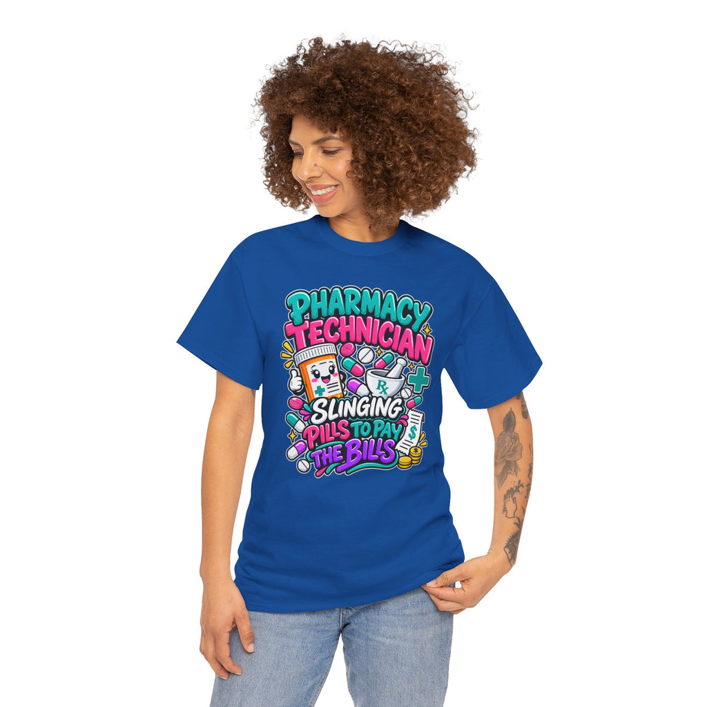 Pharmacy Technician T‑Shirt — "Slinging Pills to Pay the Bills" Graphic Tee