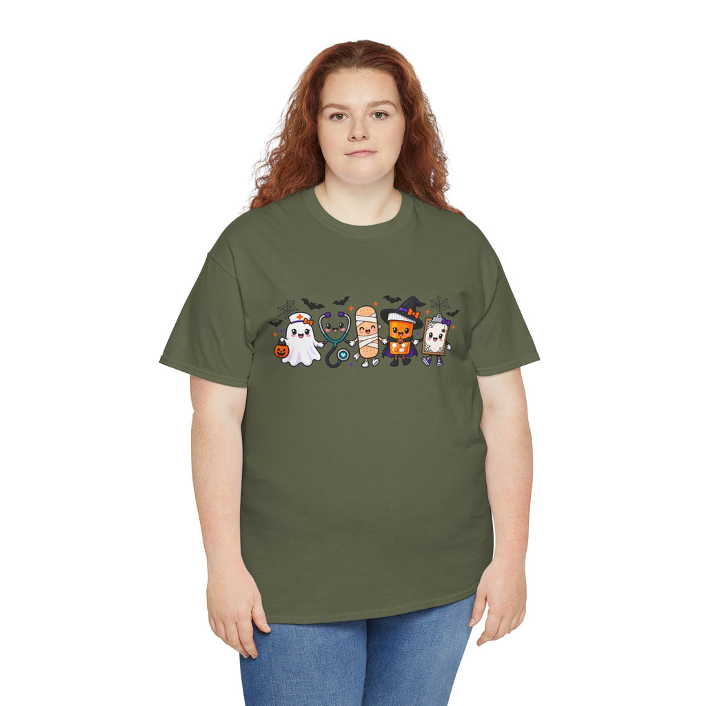 Halloween Candy Characters Tee — Cute Trick-or-Treat Ghosts & Candy Corn Shirt