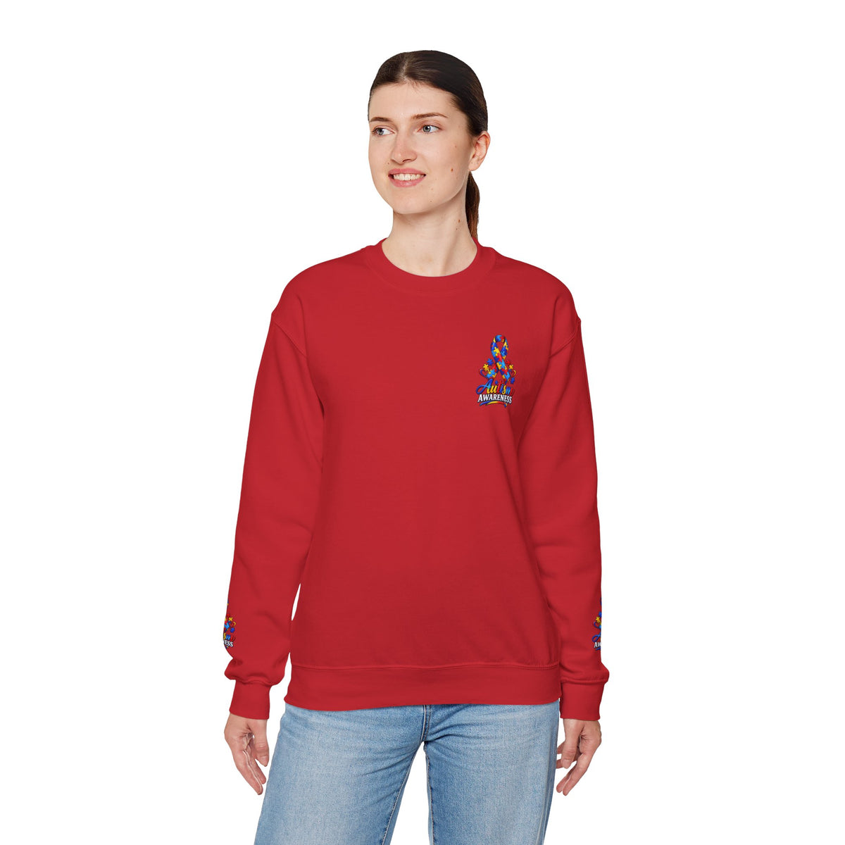 Autism Awareness Crewneck Sweatshirt — Color Outside the Lines Design
