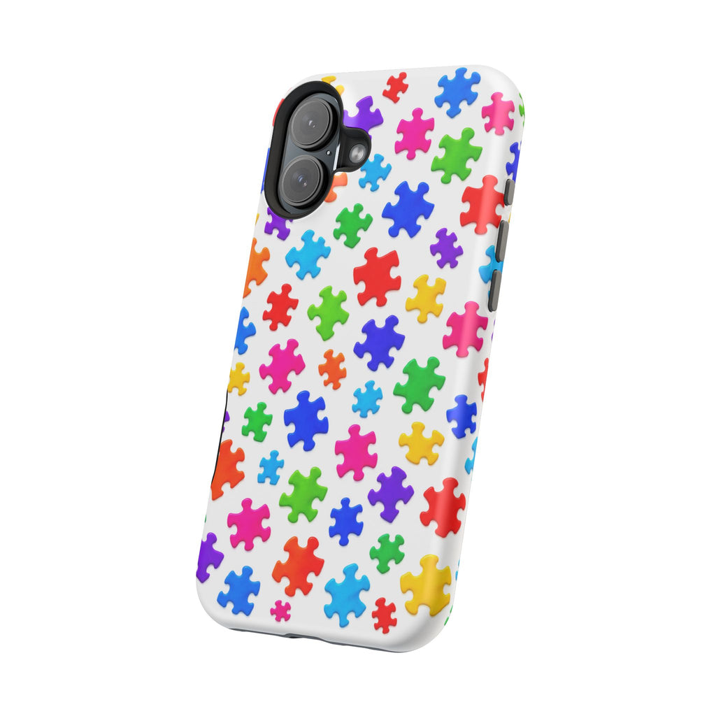 Autism Puzzle Pattern Magnetic Impact-Resistant Phone Case