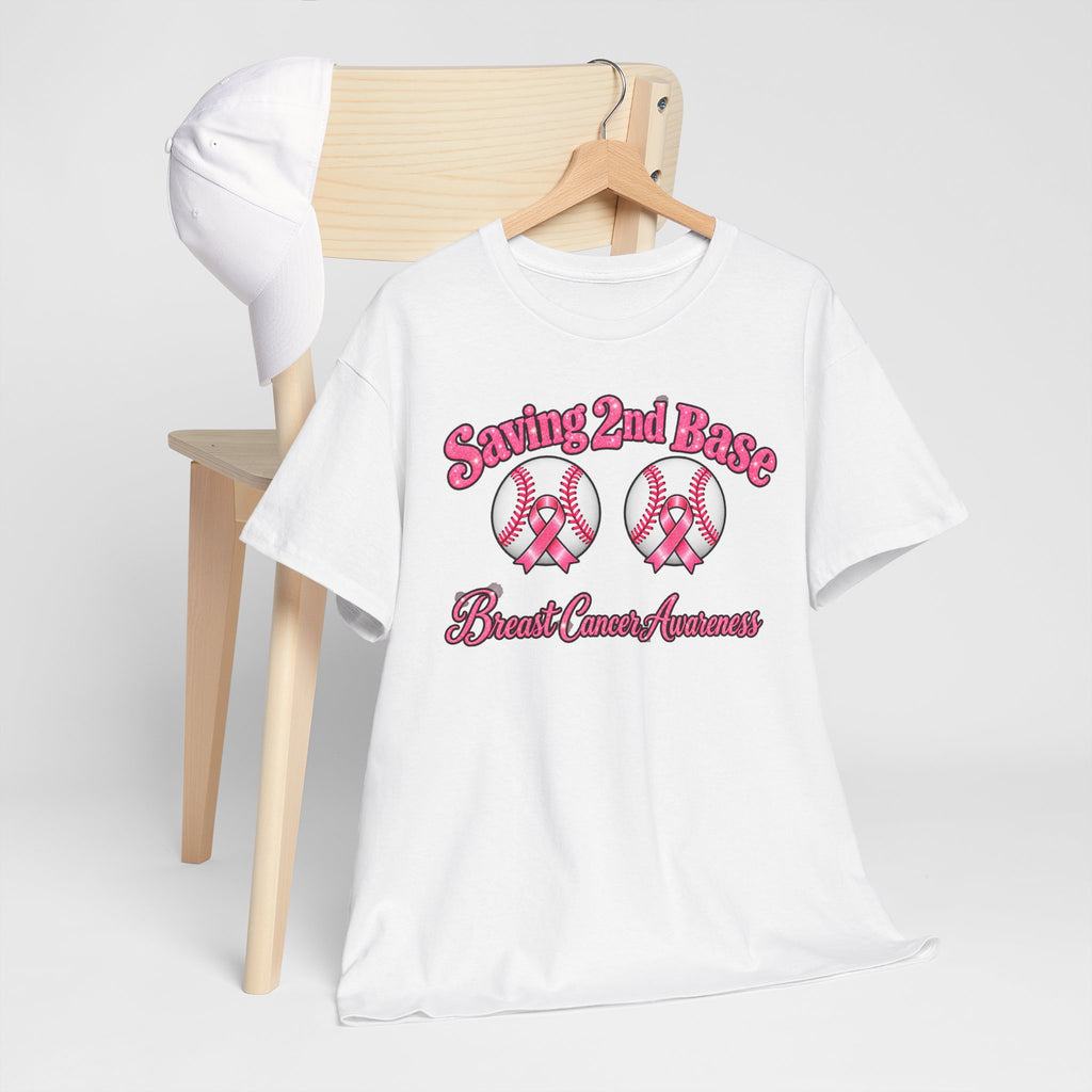 Saving 2nd Base Breast Cancer Awareness T-Shirt