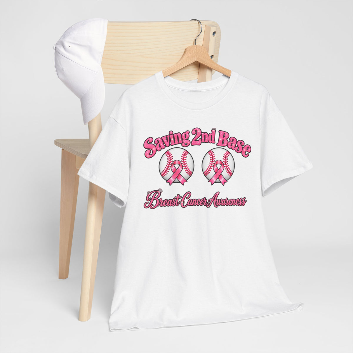 Saving 2nd Base Breast Cancer Awareness T-Shirt