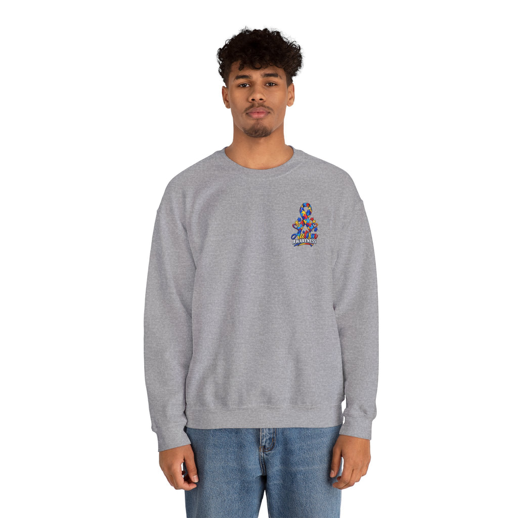 Autism Awareness Ribbon Crewneck Sweatshirt