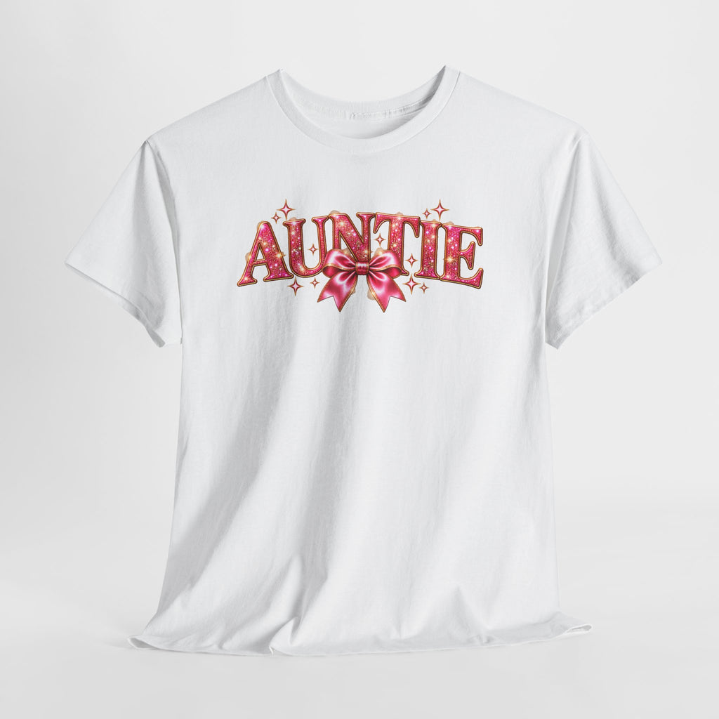 Auntie Graphic T-Shirt | Pink Bow Design