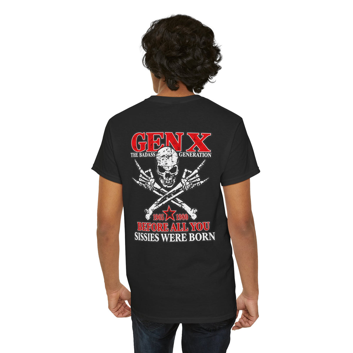 Gen X T‑Shirt — "The Badass Generation" Skull & Crossbones Retro Tee