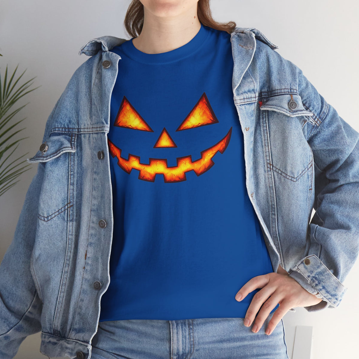 Jack-O'-Lantern Pumpkin Scary Face T-Shirt — Halloween Horror Costume Tee