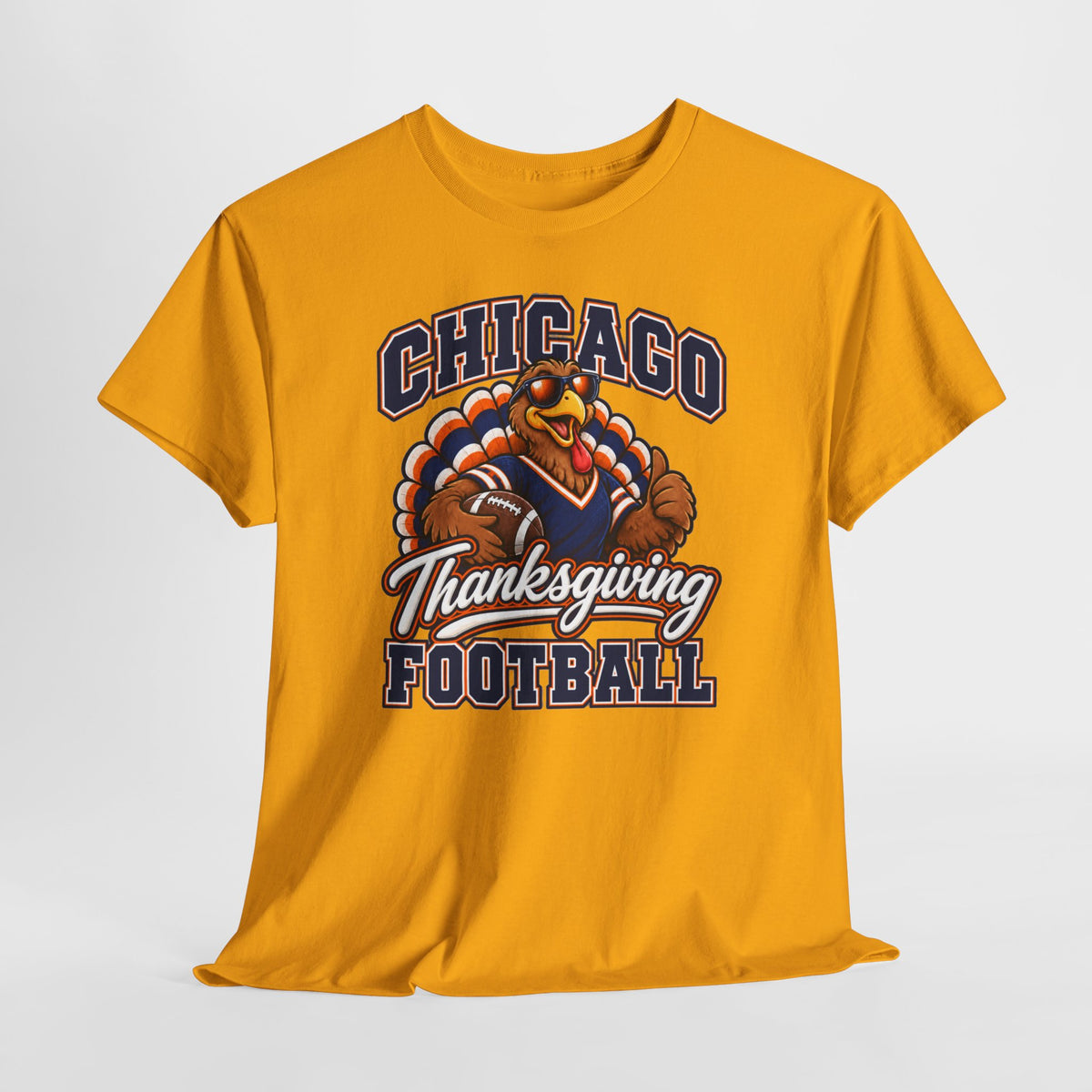 Chicago Thanksgiving Football T-Shirt — Turkey Mascot Game Day Tee