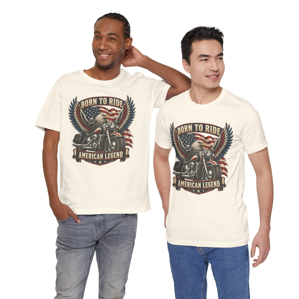 Born to Ride Eagle Motorcycle Tee — American Legend Patriotic T-Shirt