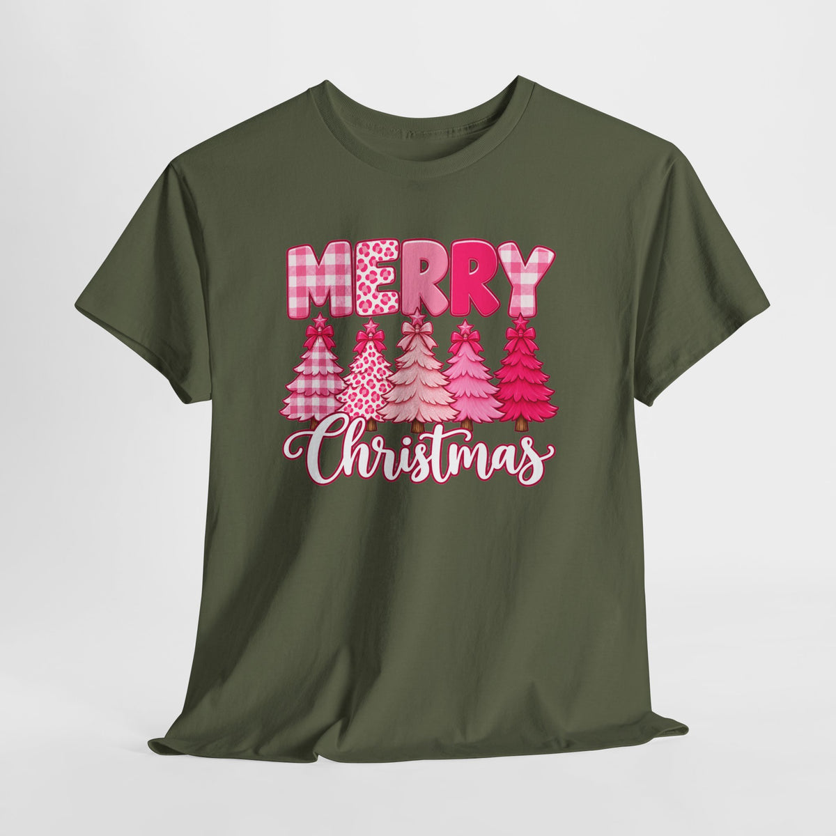 Merry Christmas Pink Christmas Tree T-Shirt
