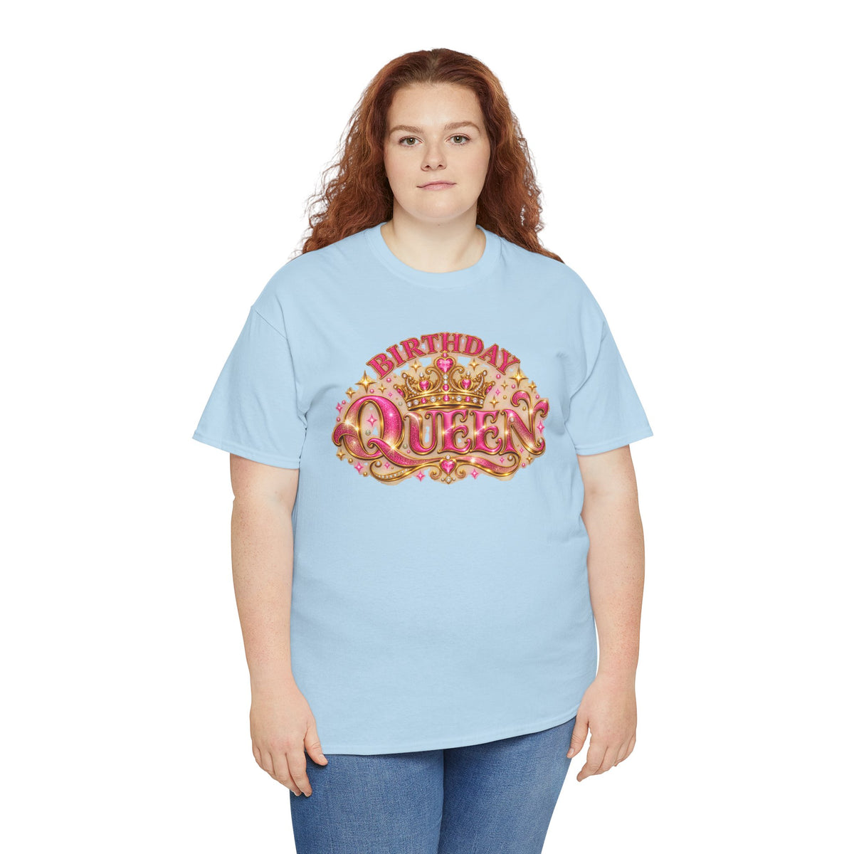 Birthday Queen Graphic T-Shirt | Pink & Gold Crown