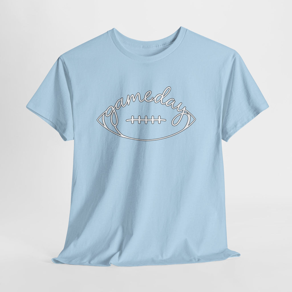 Gameday Football Tee — 'gameday' Script Football Graphic T-Shirt