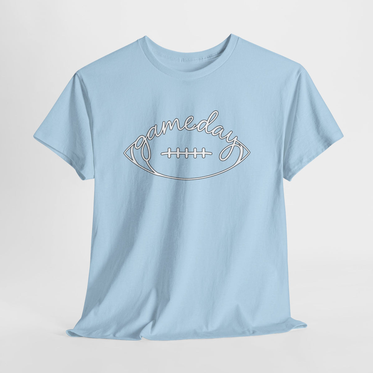 Gameday Football Tee — 'gameday' Script Football Graphic T-Shirt