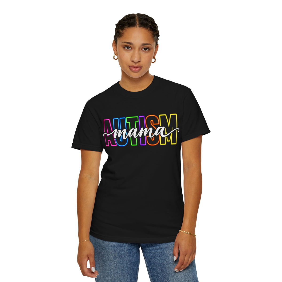 Autism Mama T-Shirt — Colorful Pride Support Tee for Moms