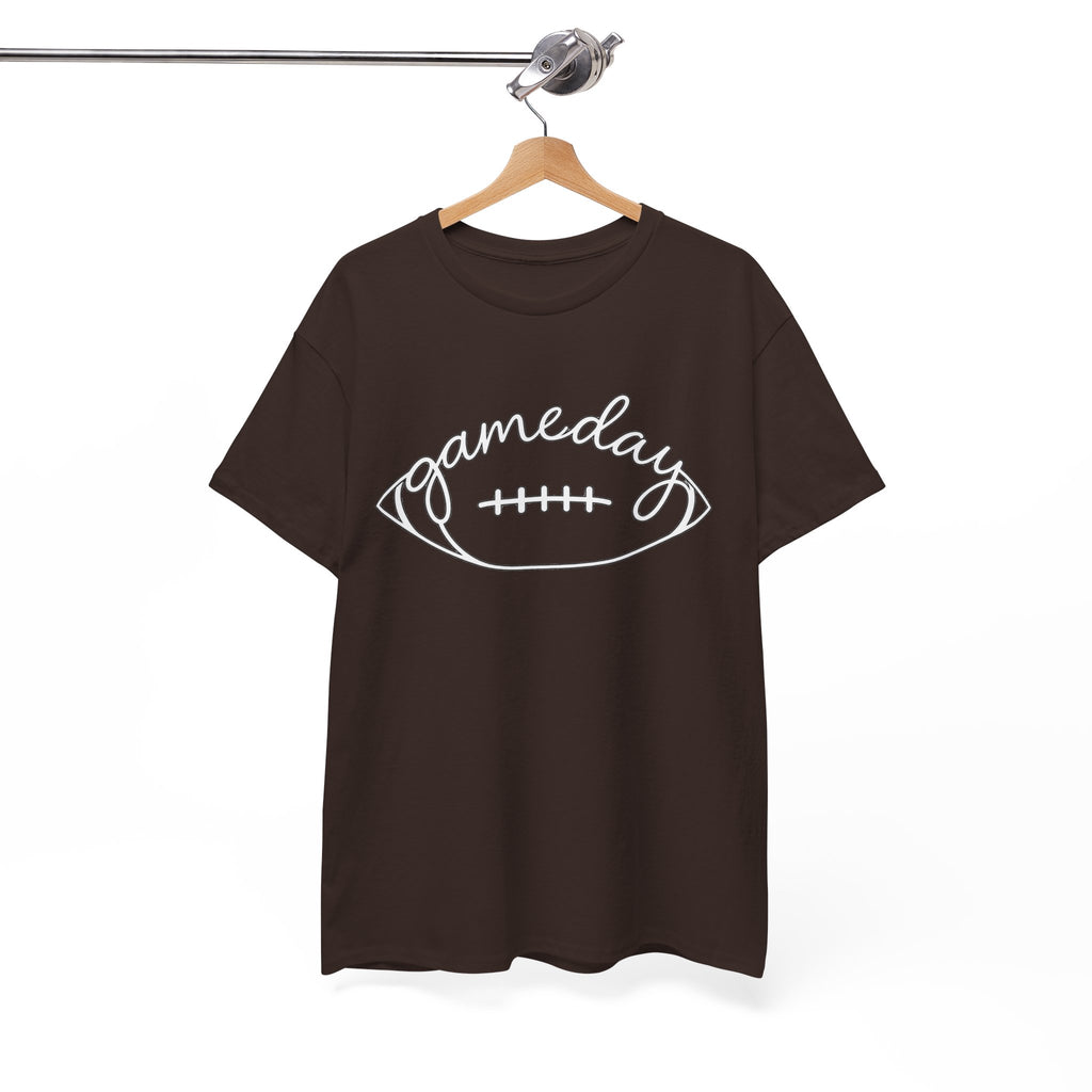 Gameday Football Tee — 'gameday' Script Football Graphic T-Shirt