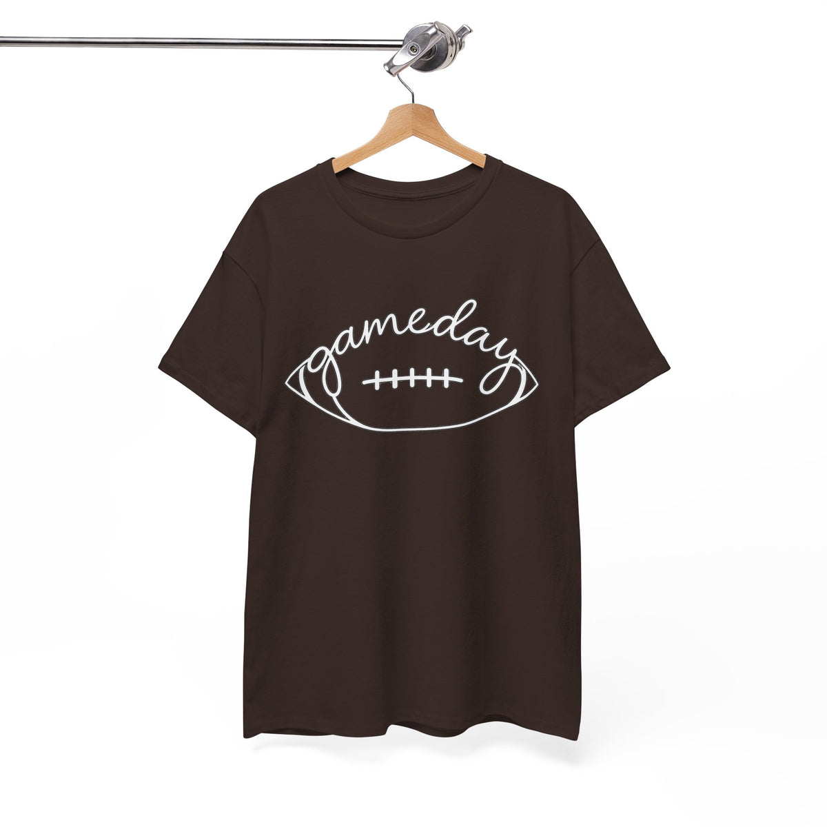 Gameday Football Tee — 'gameday' Script Football Graphic T-Shirt