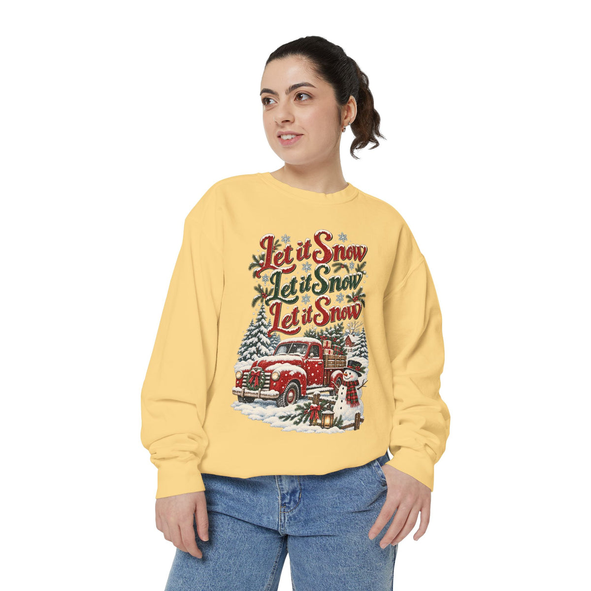 Let It Snow Vintage Truck Sweatshirt