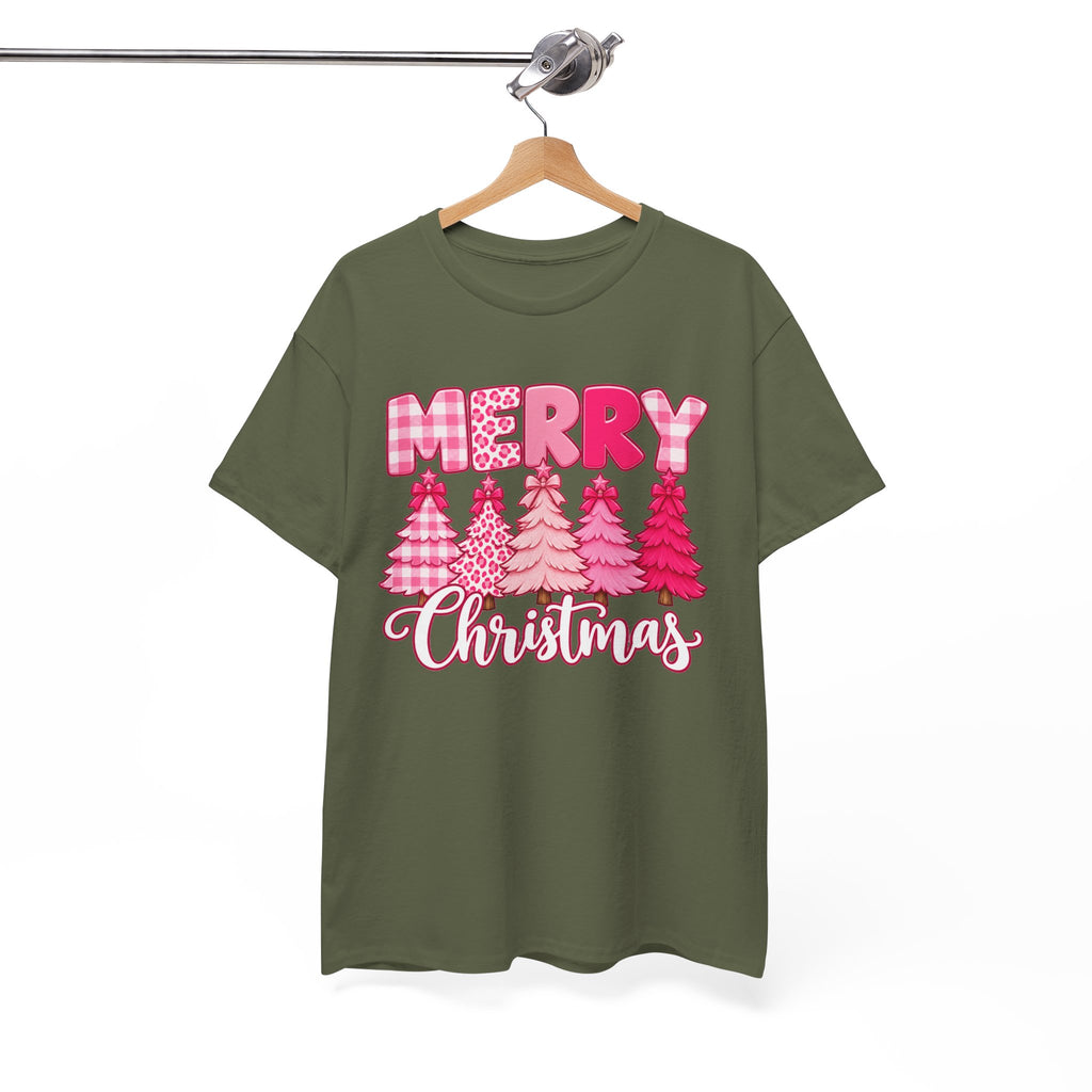 Merry Christmas Pink Christmas Tree T-Shirt