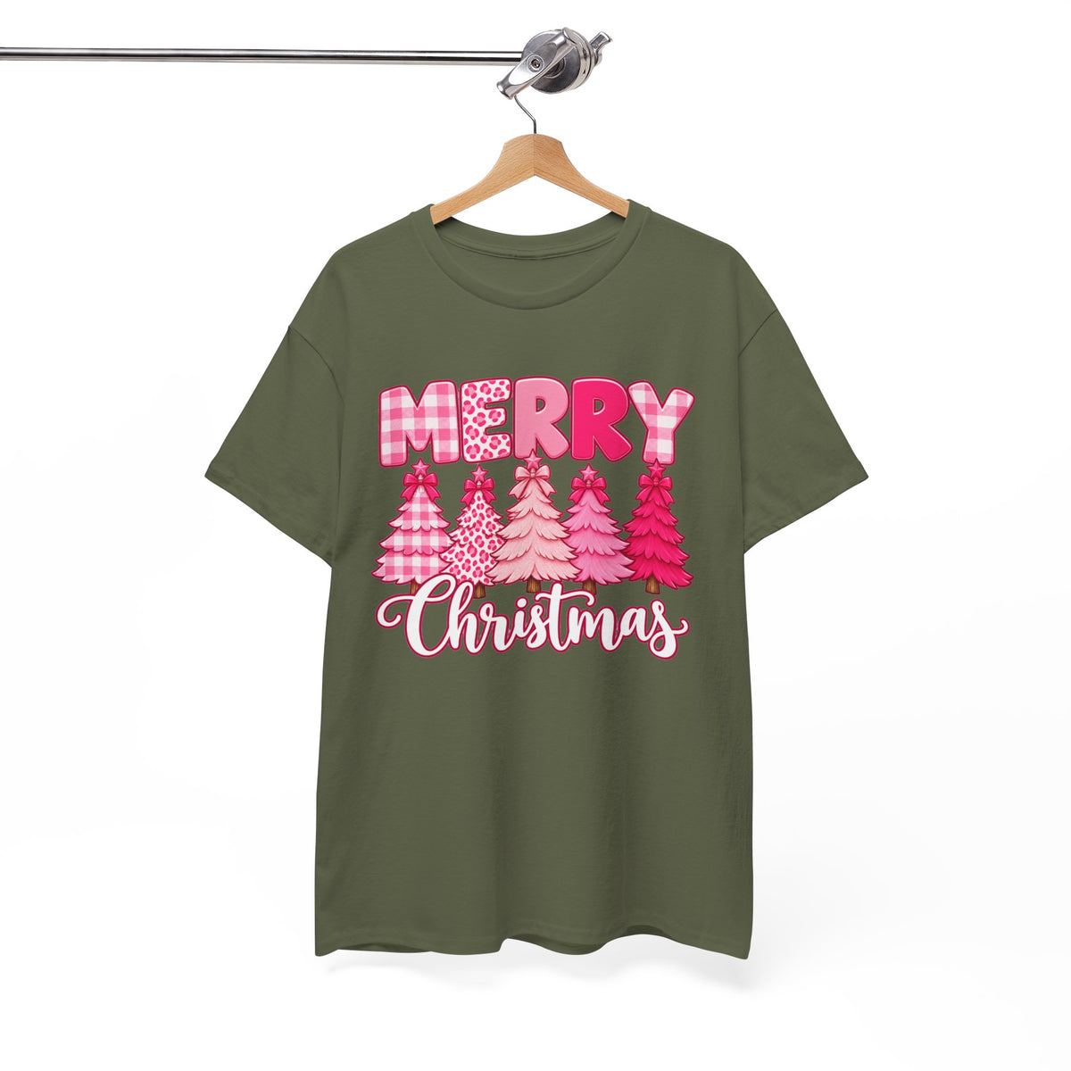 Merry Christmas Pink Christmas Tree T-Shirt