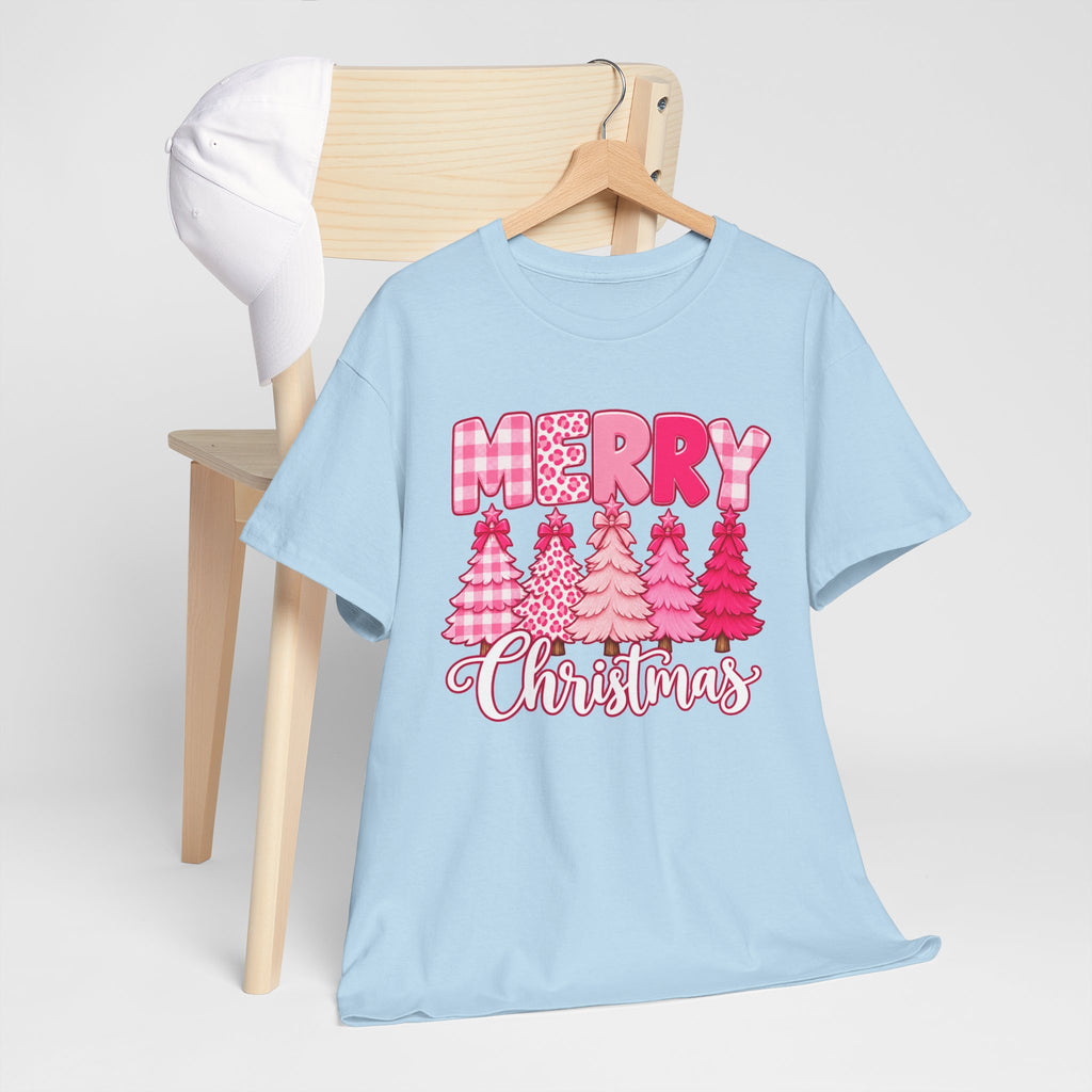 Merry Christmas Pink Christmas Tree T-Shirt