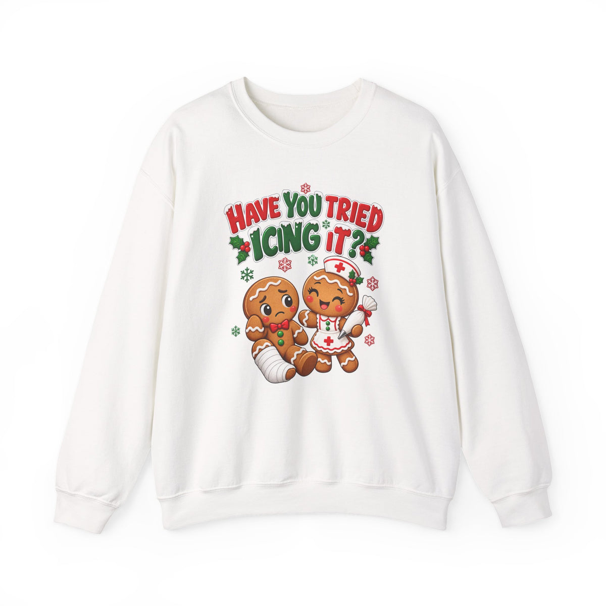 Have You Tried Icing It? Gingerbread Couple Christmas Sweatshirt