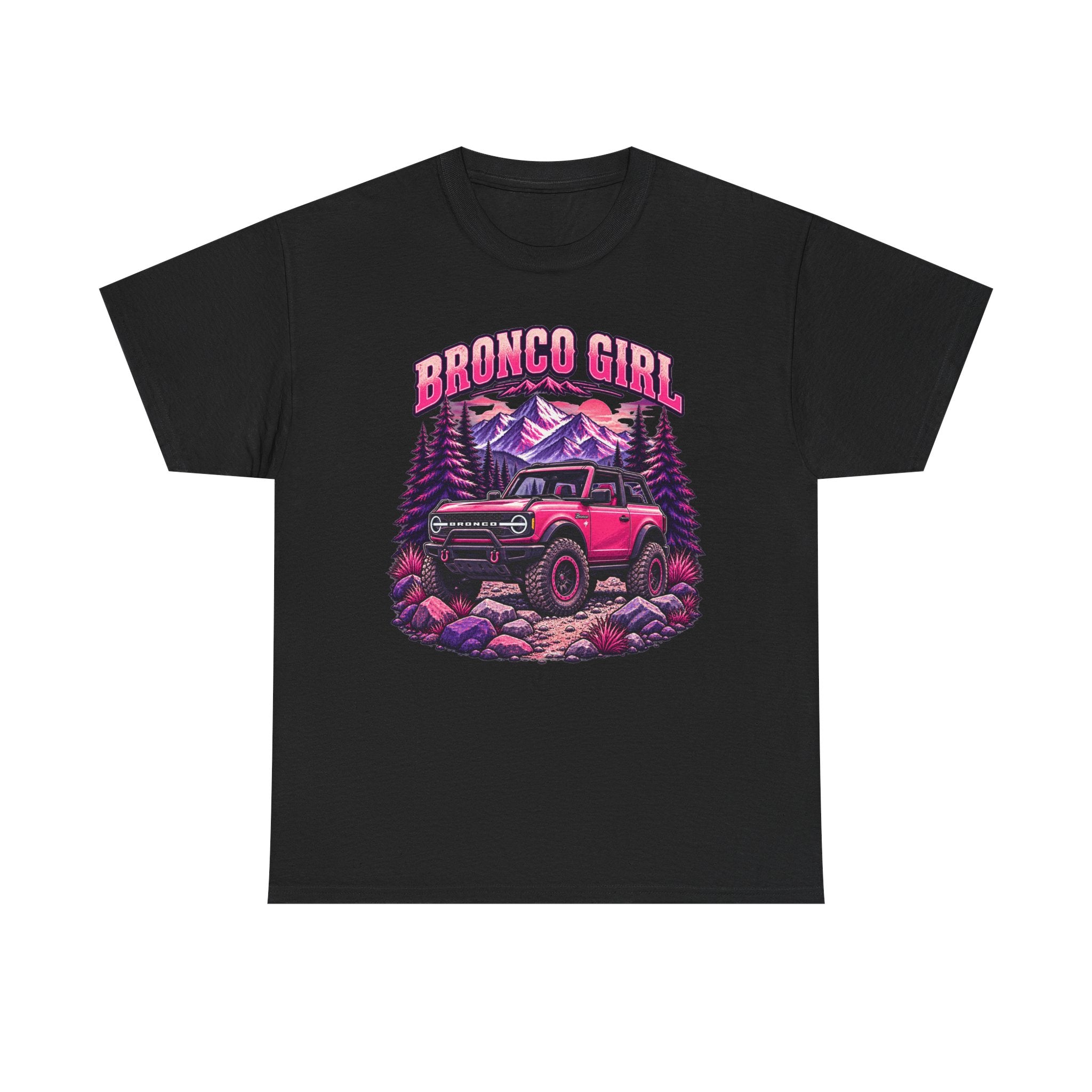 Bronco Girl T-Shirt – Pink Off-Road Truck Graphic Tee