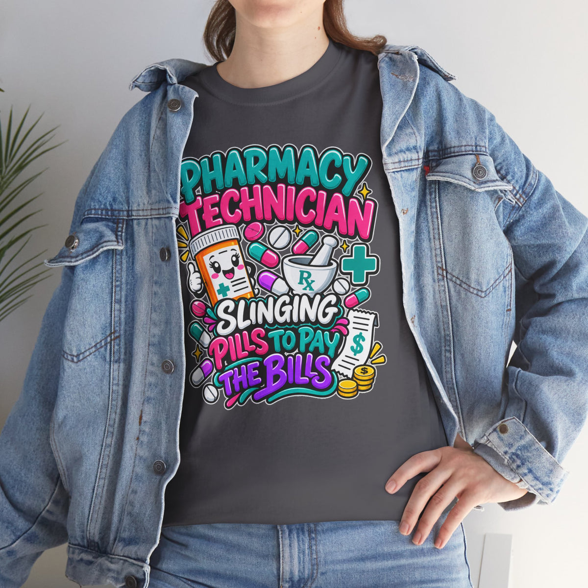 Pharmacy Technician T‑Shirt — "Slinging Pills to Pay the Bills" Graphic Tee