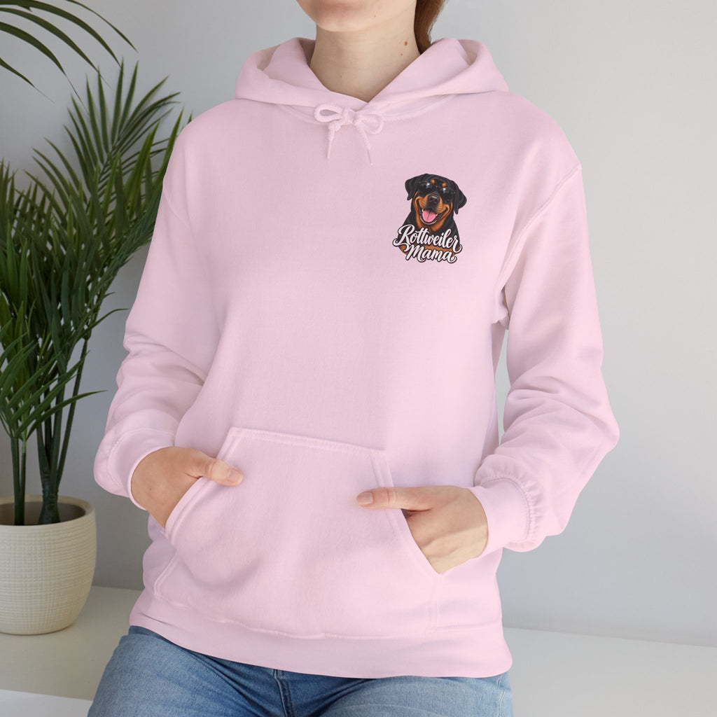 Rottweiler Mama Hoodie — Cute Rottie Portrait Pullover for Dog Moms