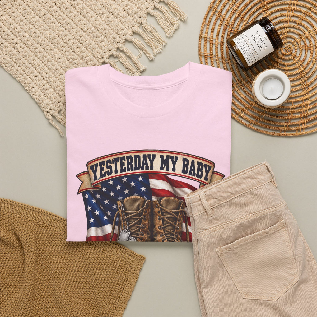 Yesterday My Baby, Today My Hero Military Tribute Tee