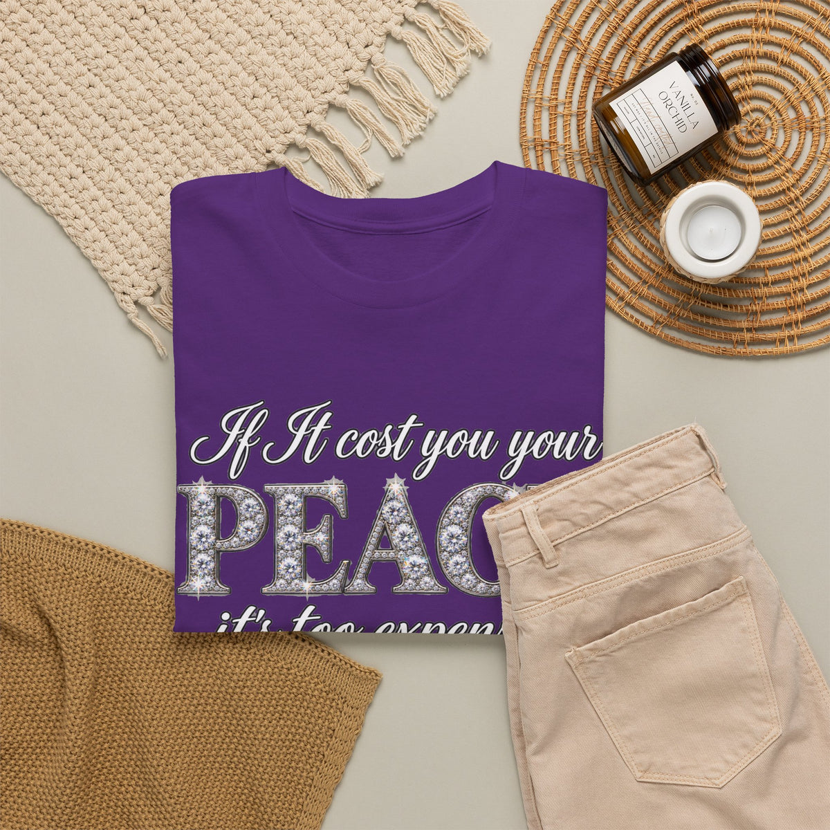 Peace Is Not Your Weakness Tee – "If it costs you your PEACE it's too expensive" Inspirational Graphic T-Shirt