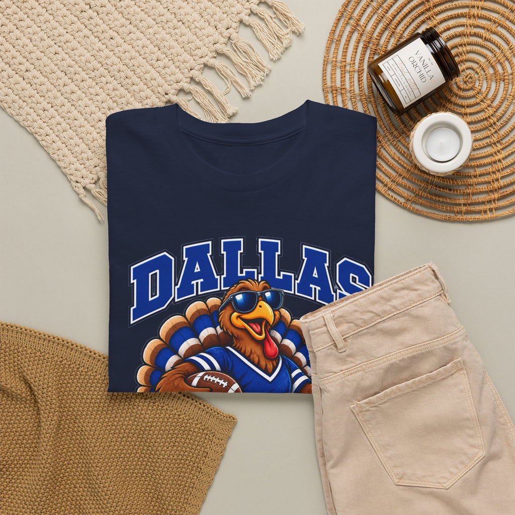Dallas Thanksgiving Football T-Shirt — Turkey Mascot Game Day Tee
