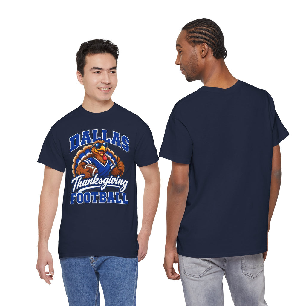 Dallas Thanksgiving Football T-Shirt — Turkey Mascot Game Day Tee