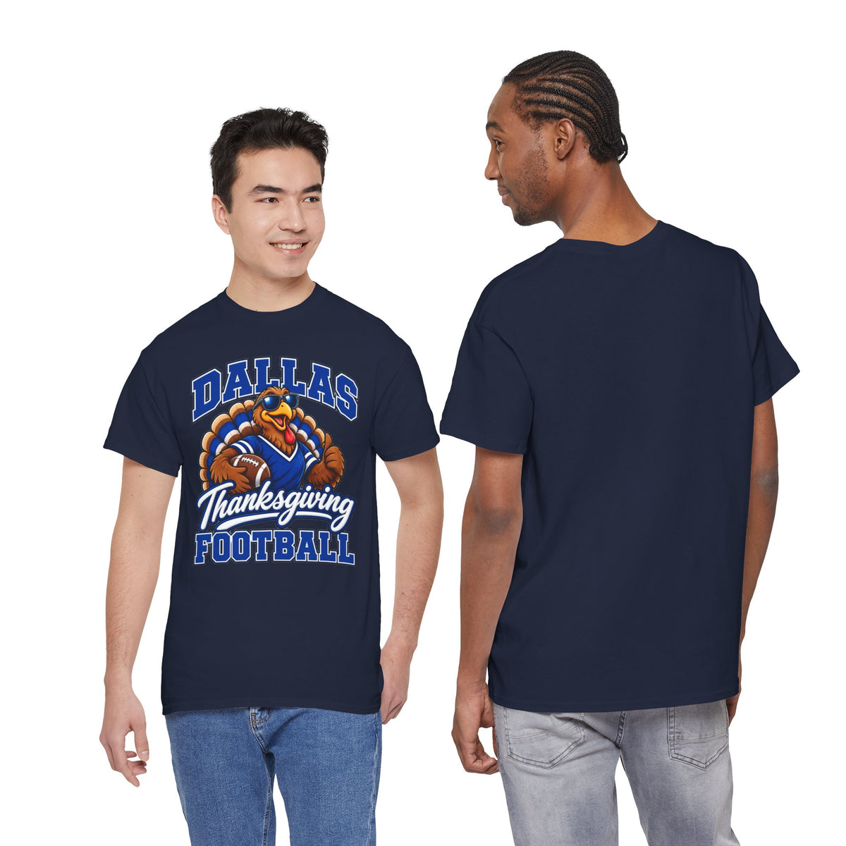 Dallas Thanksgiving Football T-Shirt — Turkey Mascot Game Day Tee