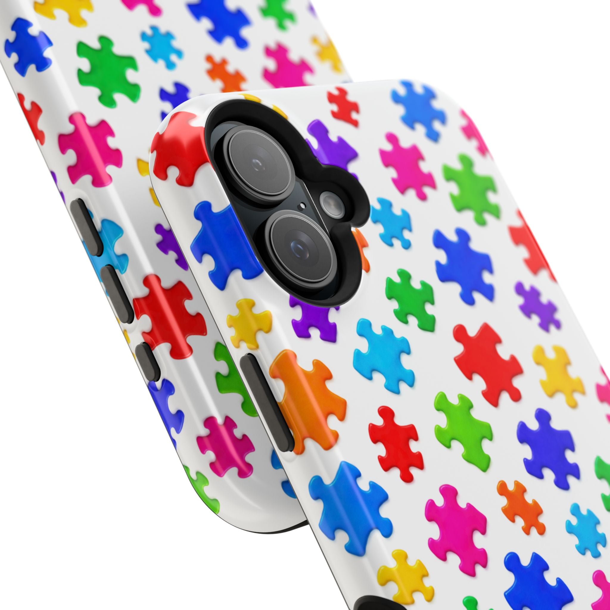 Autism Puzzle Pattern Magnetic Impact-Resistant Phone Case