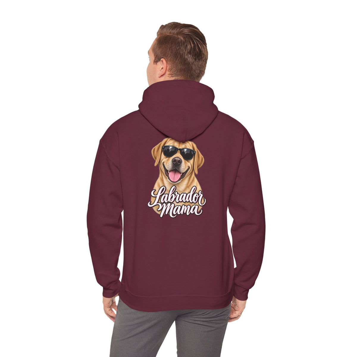 Labrador Mama Hoodie — Dog Mom Sweatshirt with Cute Sunglasses Lab Design