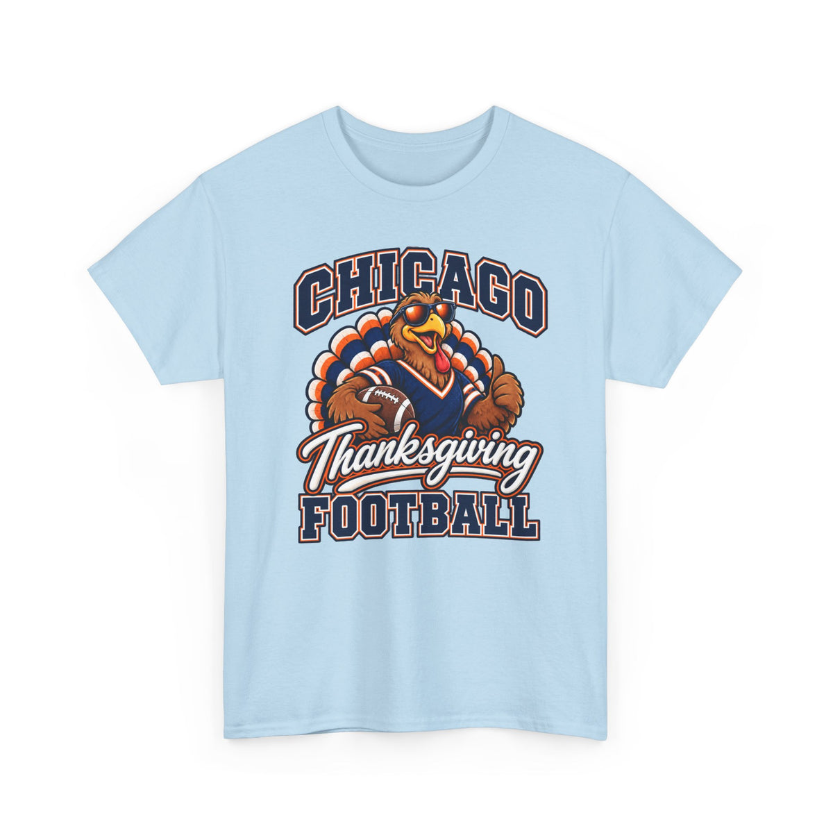 Chicago Thanksgiving Football T-Shirt — Turkey Mascot Game Day Tee