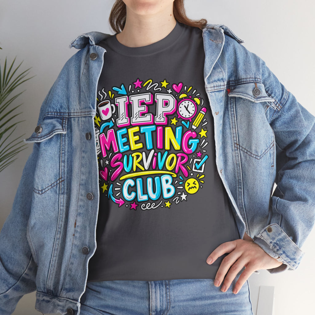 Video Meeting Survivor Club T-Shirt — Funny Remote Work Tee