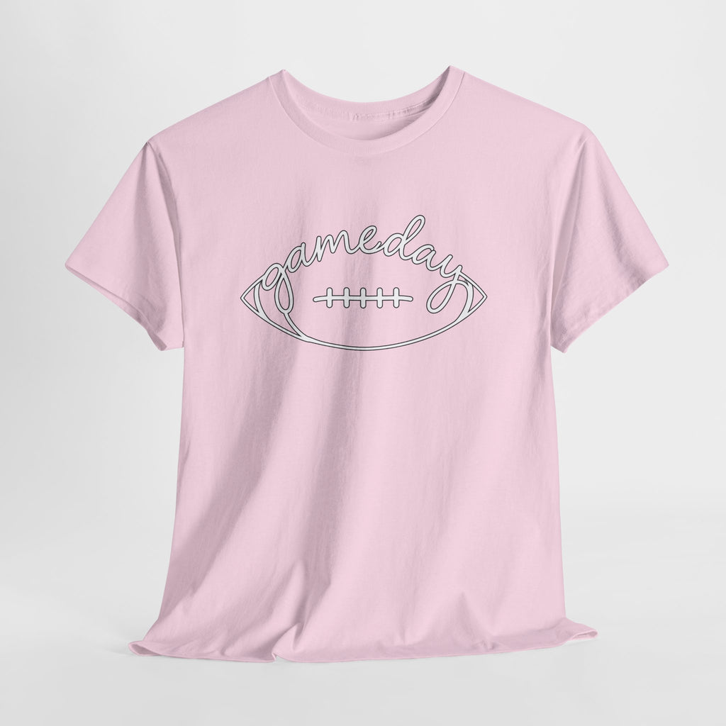 Gameday Football Tee — 'gameday' Script Football Graphic T-Shirt