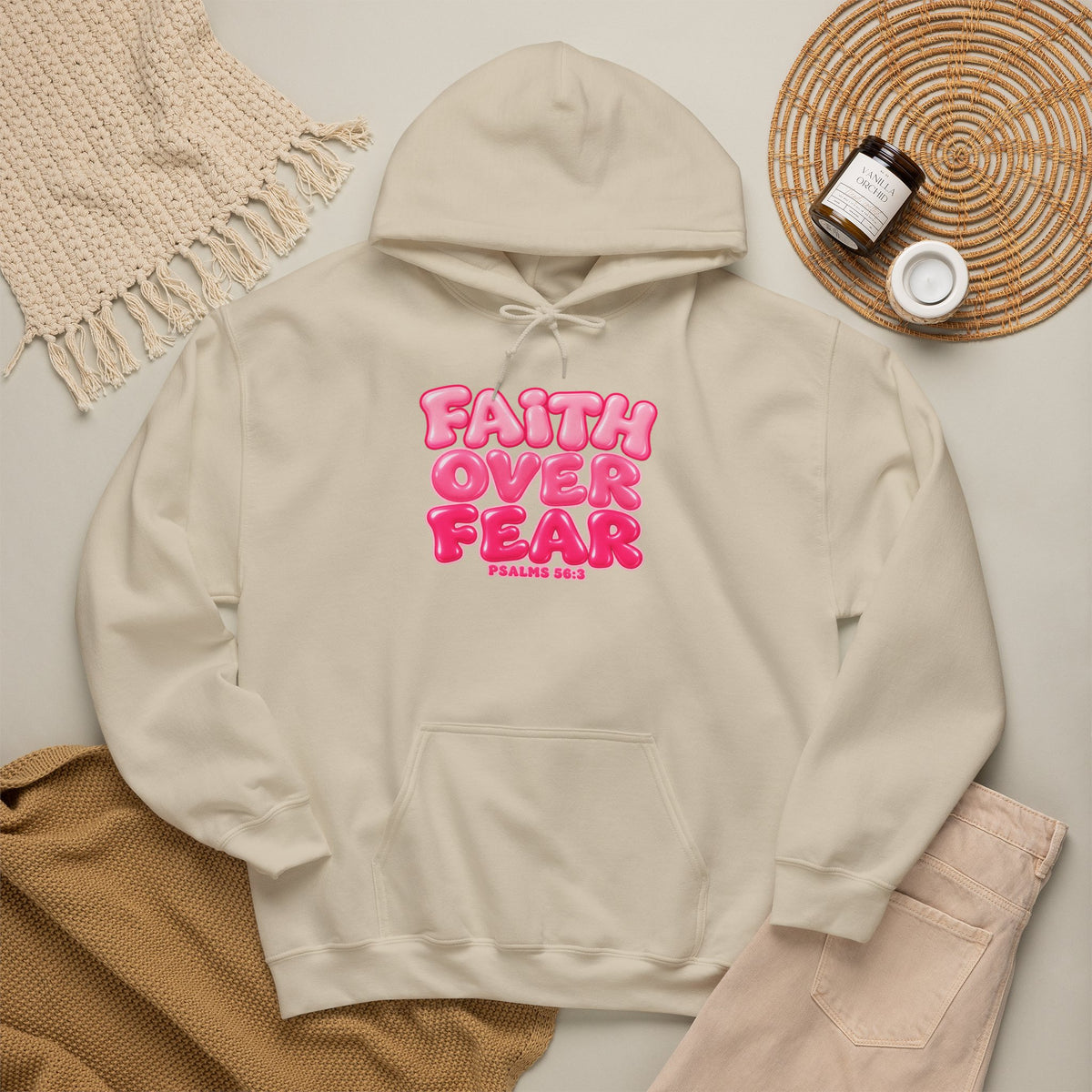 Faith Over Fear Inspirational Hoodie