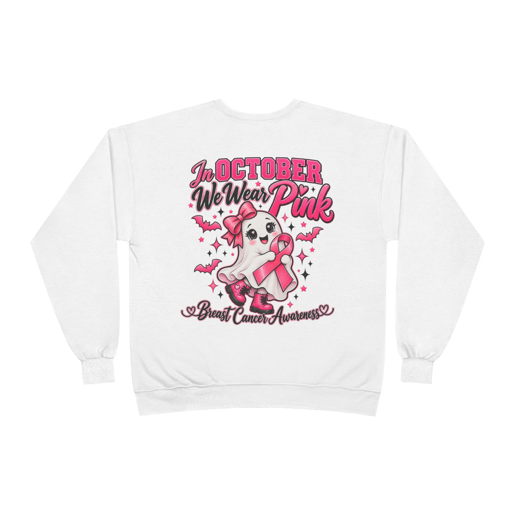 Breast Cancer Awareness Crewneck Sweatshirt – "In October We Wear Pink"