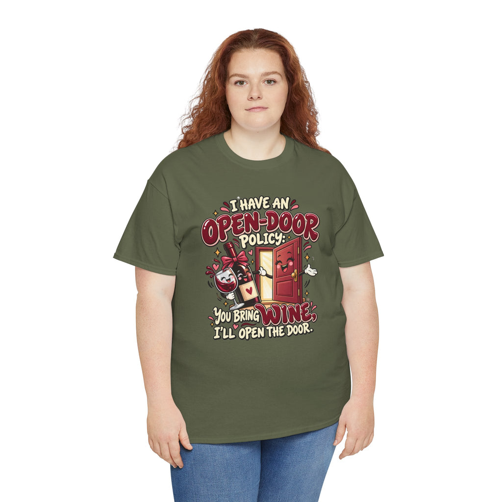 Open-Door Policy Wine Lover T-Shirt