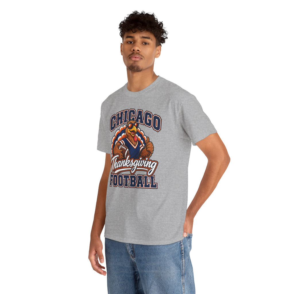 Chicago Thanksgiving Football T-Shirt — Turkey Mascot Game Day Tee