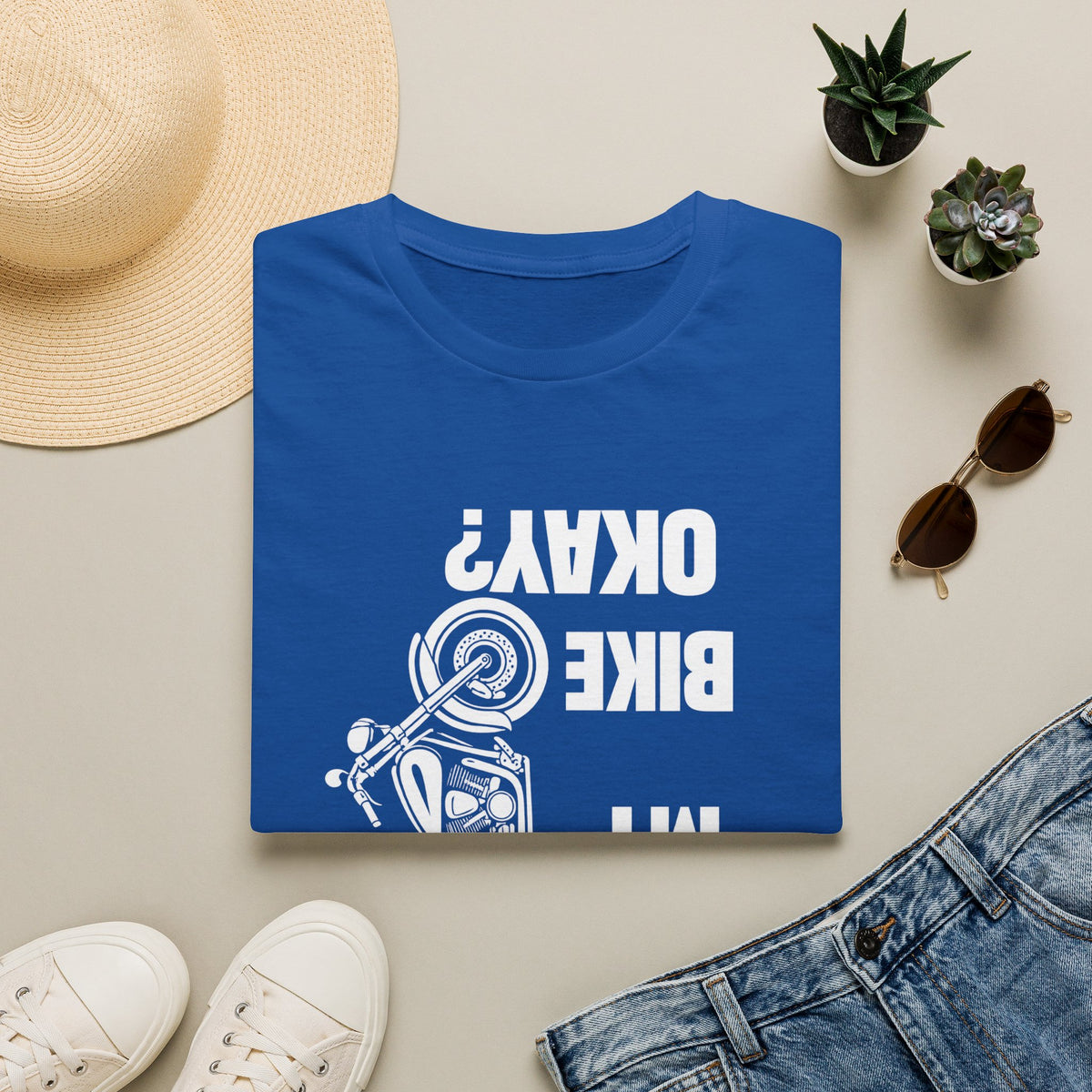 Motorcycle T‑Shirt — "Is My Bike Okay?" Bold Biker Tee