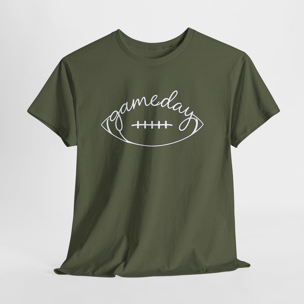 Gameday Football Tee — 'gameday' Script Football Graphic T-Shirt