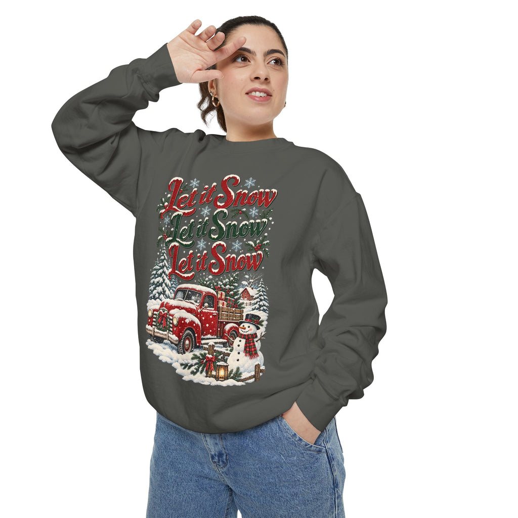 Let It Snow Vintage Truck Sweatshirt