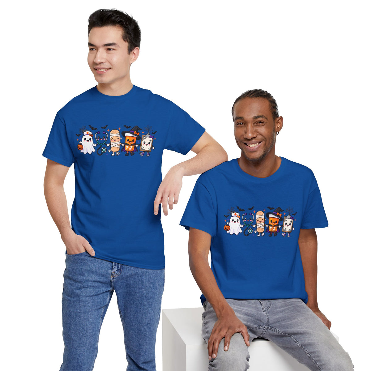 Halloween Candy Characters Tee — Cute Trick-or-Treat Ghosts & Candy Corn Shirt